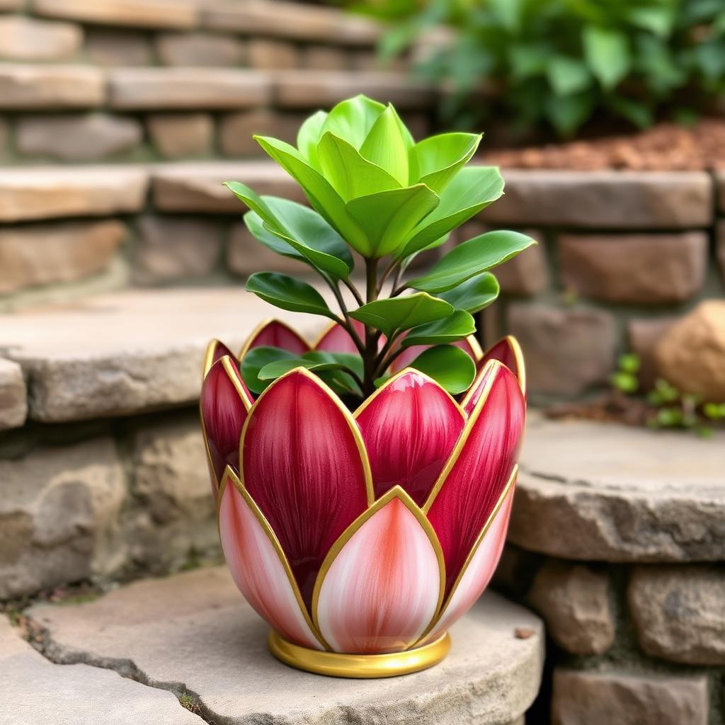 Lotus Ceramic Planter